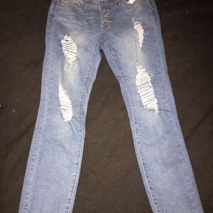 High waisted jeans